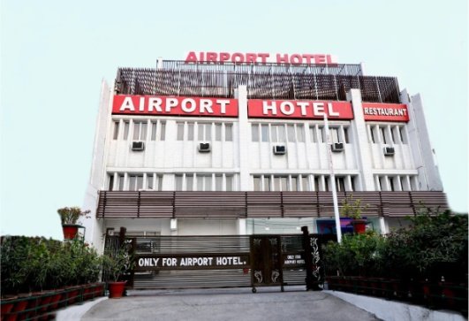 Airport Hotel — Building Facade, Restaurant & Private Entrance