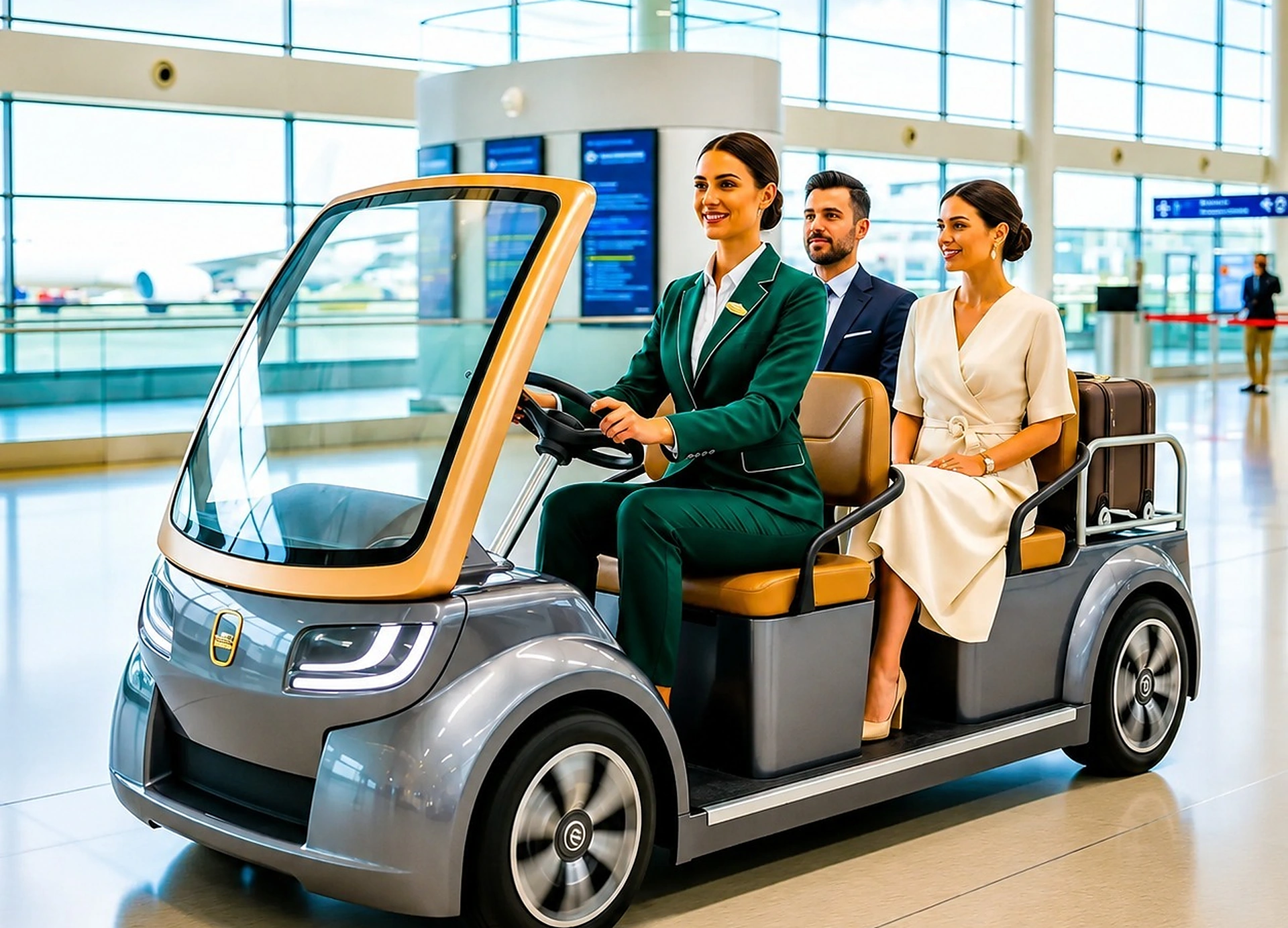 Dedicated airside electric buggy transfer